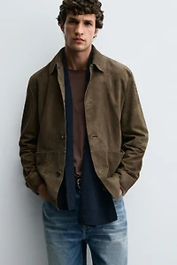 SUEDE LEATHER OVERSHIRT