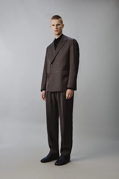 VESTE DE COSTUME À BOUTONNAGE CROISÉ CHEVRONS