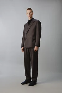 VESTE DE COSTUME À BOUTONNAGE CROISÉ CHEVRONS