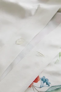 FLORAL PRINT COTTON FLAT SHEET