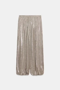 METALLIC EFFECT  PANTS