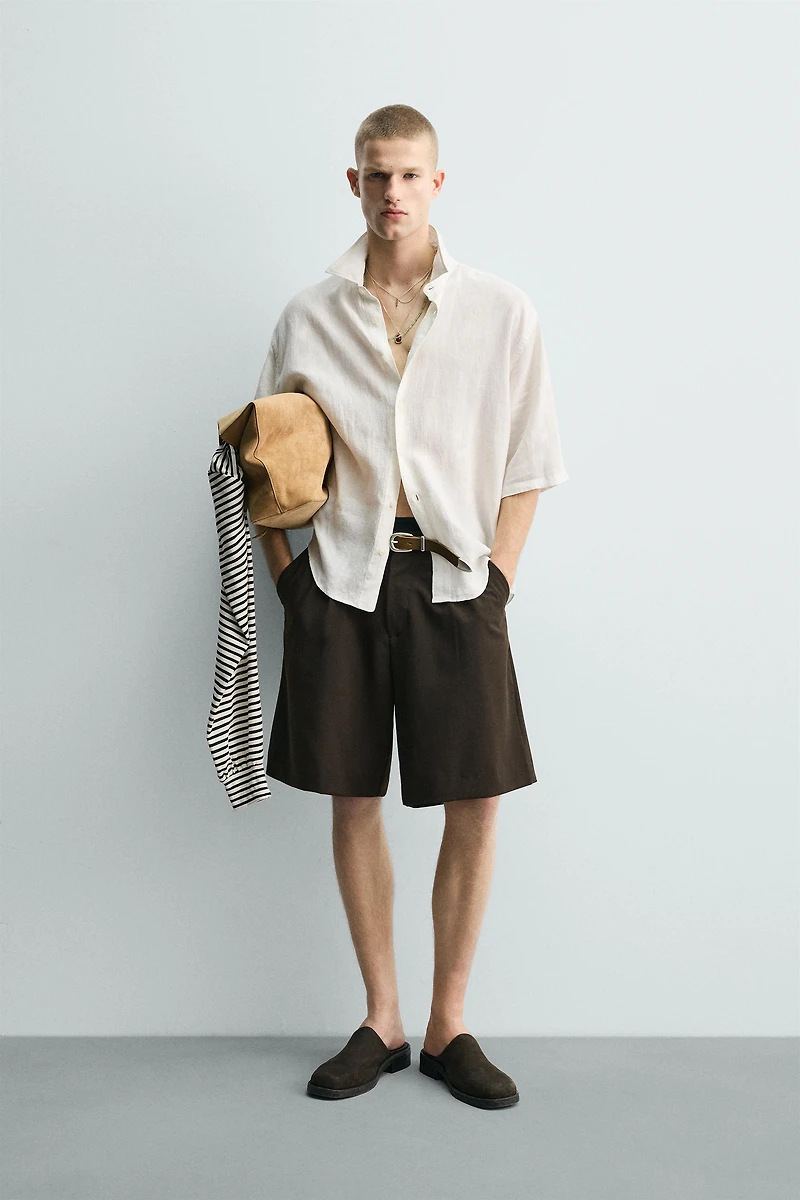 100% LINEN BOXY FIT SHIRT