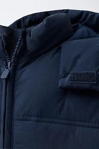 DOUDOUNE MATELASSÉE À CAPUCHE DÉPERLANTE