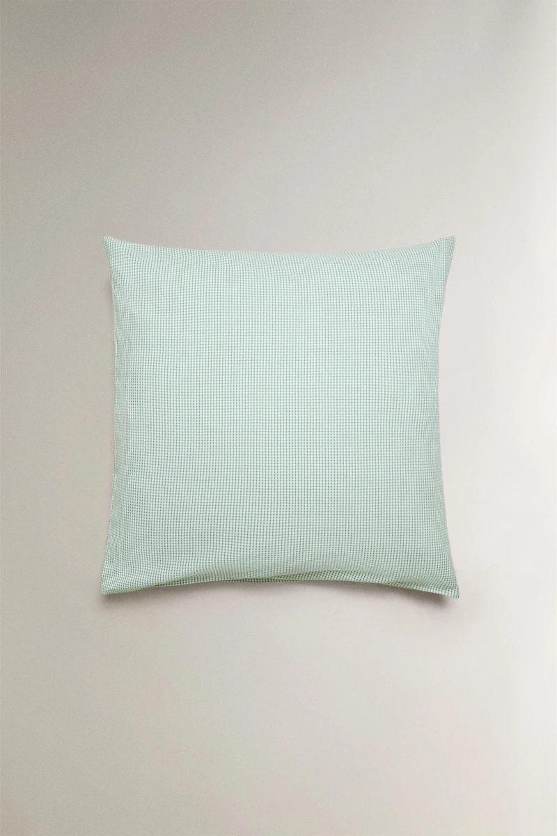 CHECK SEERSUCKER PILLOWCASE
