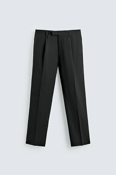PLEATED SUIT PANTS