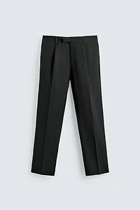 PLEATED SUIT PANTS