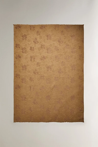 COUVERTURE JACQUARD FLEURS