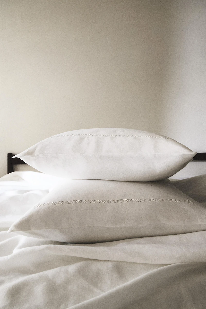 LINEN HEMSTITCHED PILLOWCASE