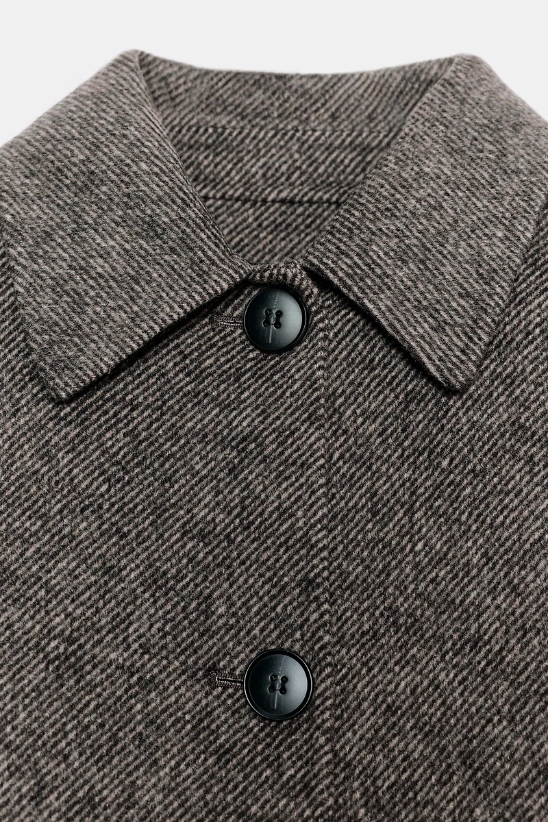 HERRINGBONE SHORT COAT