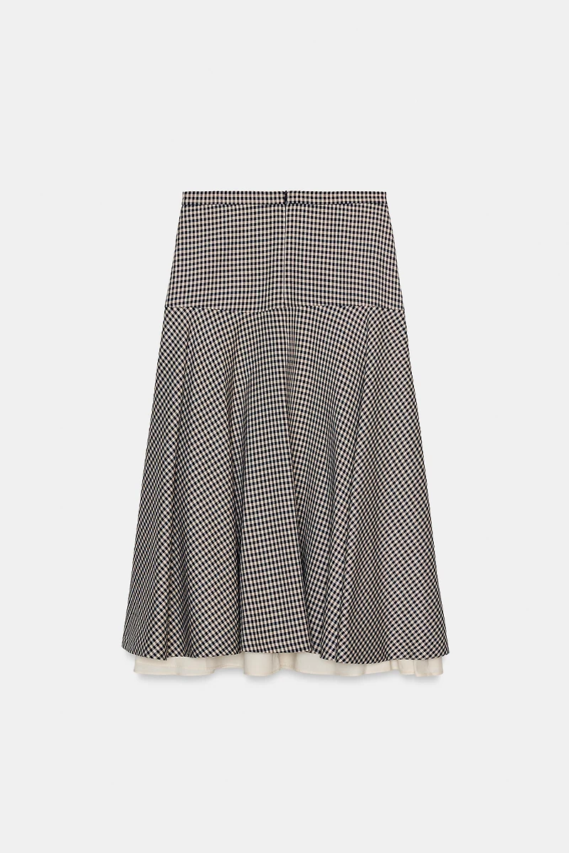 COMBINATION PLAID SKIRT ZW COLLECTION