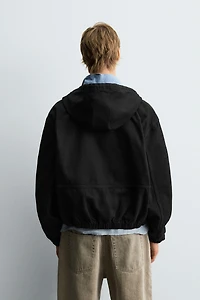 WASHED HOODED JACKET