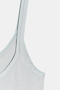RIBBED STRAP TOP