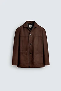 BLOUSON COUPE DÉCONTRACTÉE EN CUIR