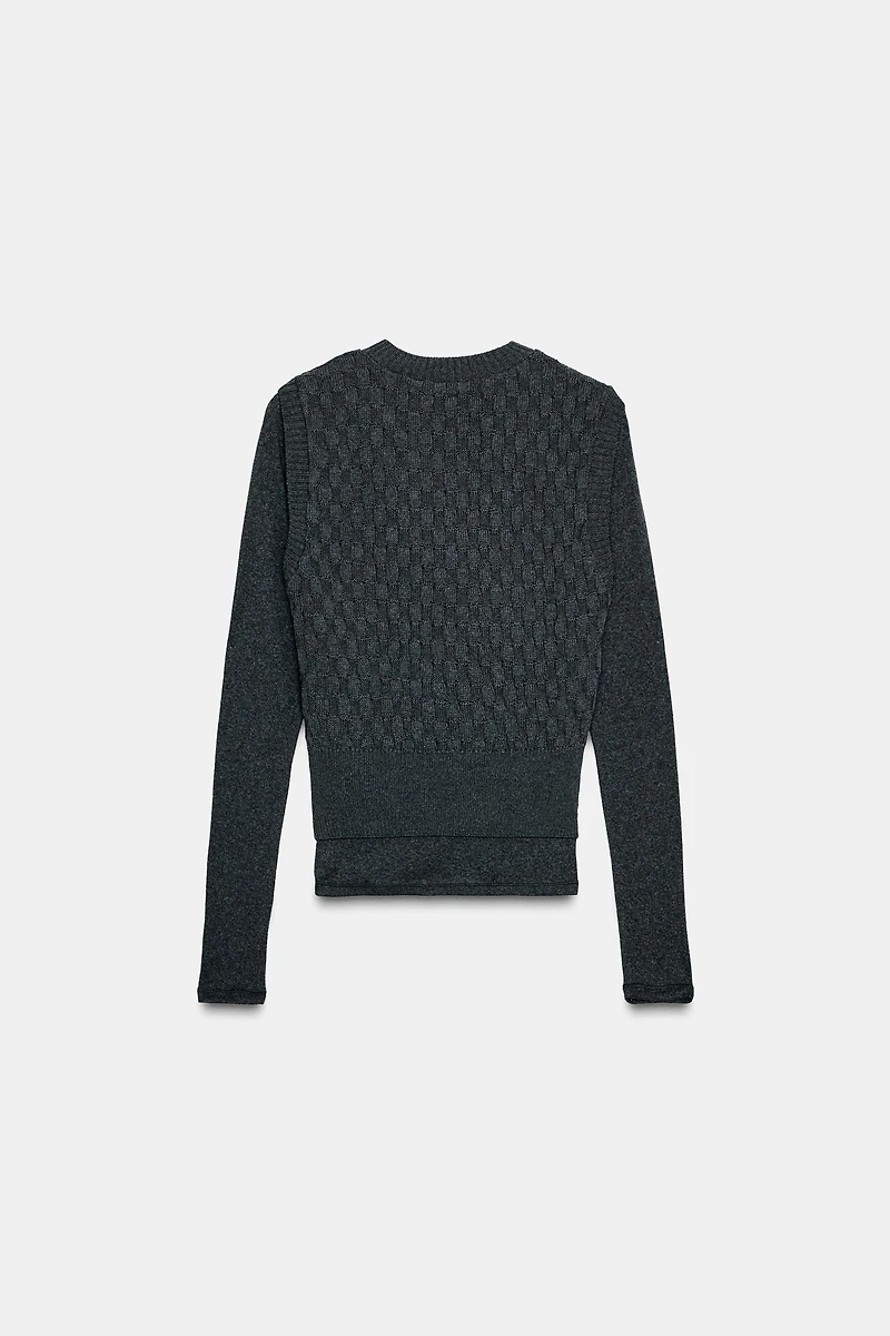 PULL BIMATIÈRE AVEC GILET