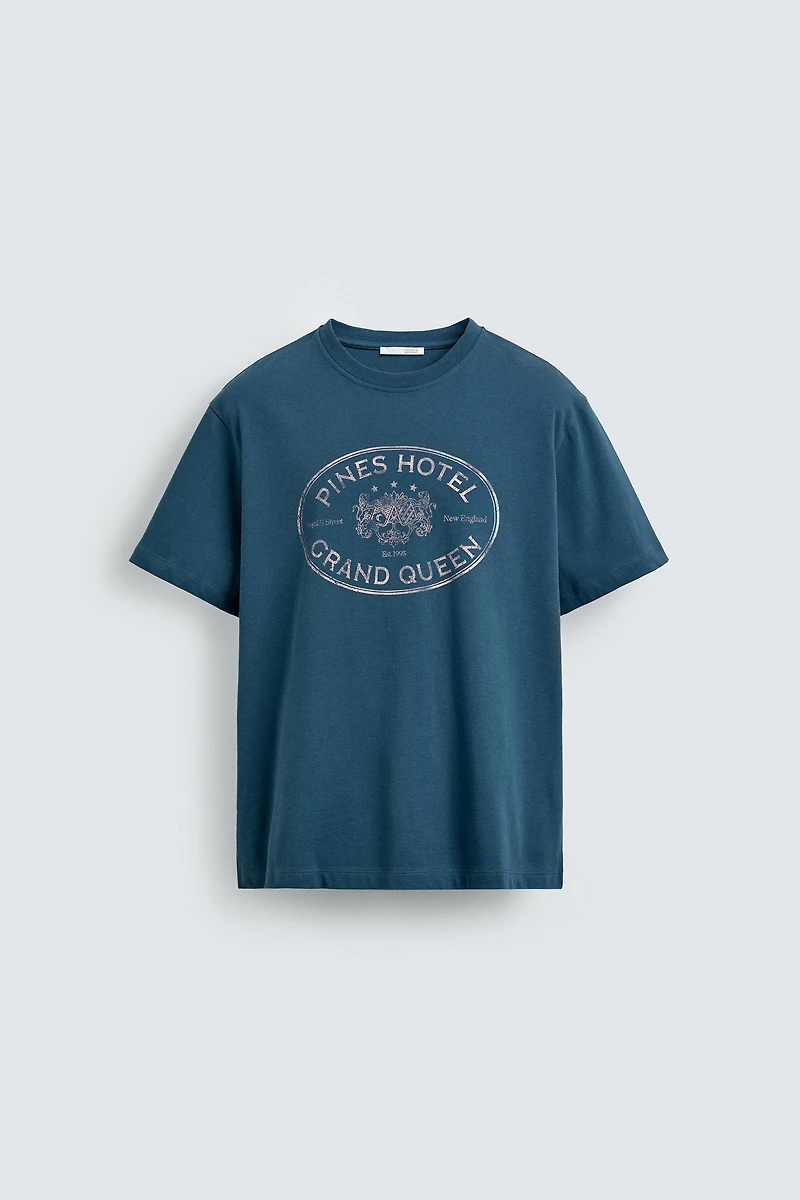 WASHED PRINT T-SHIRT