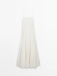 Robe midi bretelles fluide