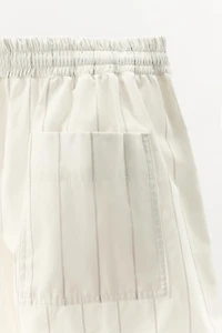 STRIPED BOXER PAJAMA SHORTS