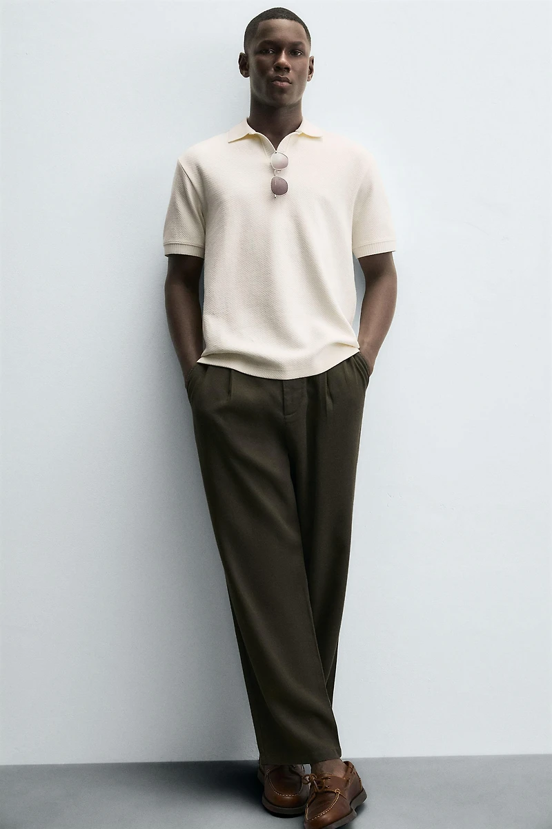 POLO REGULAR FIT STRUCTURÉ
