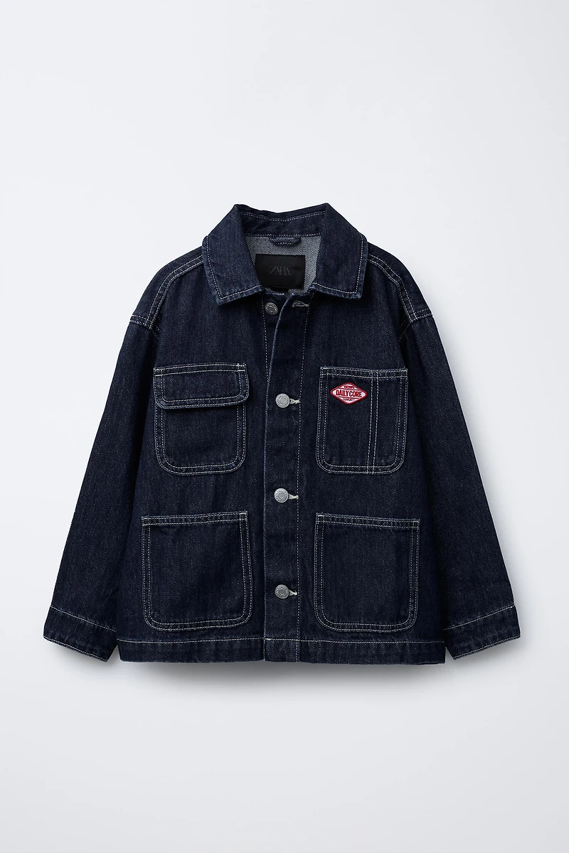 DENIM JACKET WITH LABEL