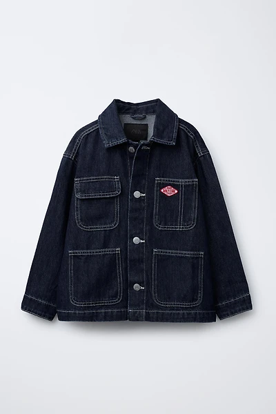 DENIM JACKET WITH LABEL
