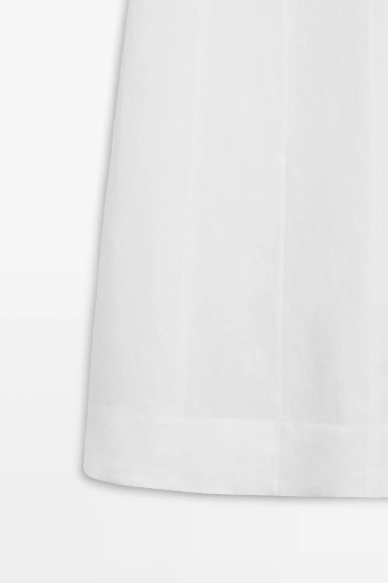Linen strapless midi dress