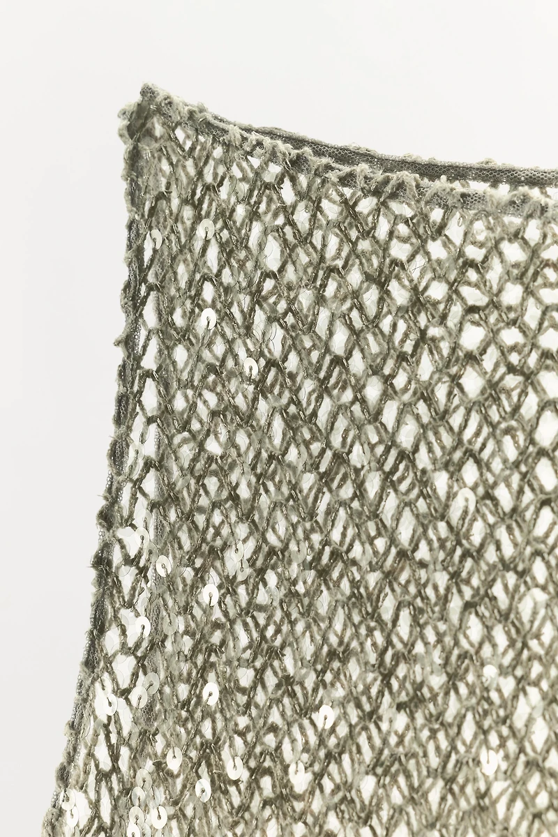 ASYMMETRIC SEQUIN TOP