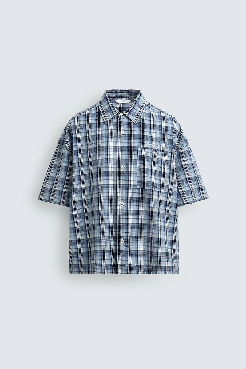 BOXY FIT PLAID SHIRT
