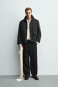 RELAXED FIT WASHED POCKET JACKET