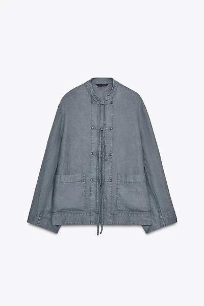 TIED LINEN JACKET ZW COLLECTION