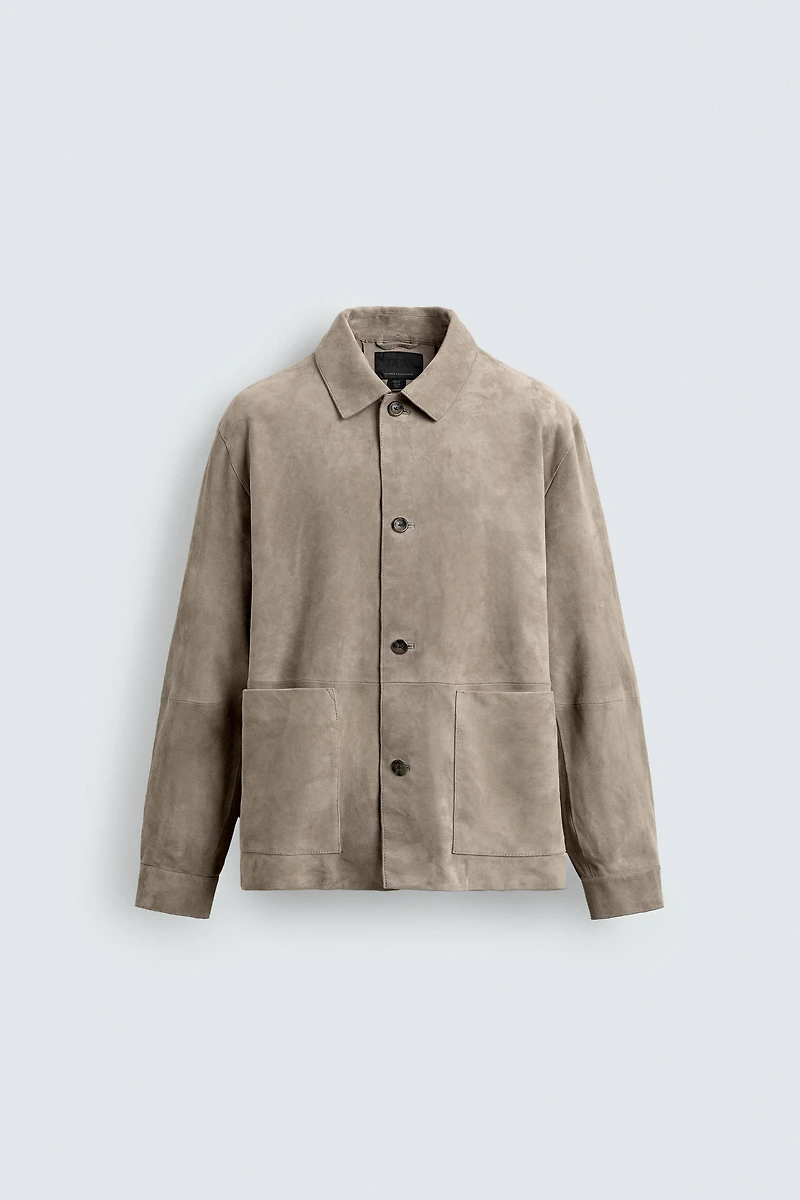 VESTE EN CUIR DAIM