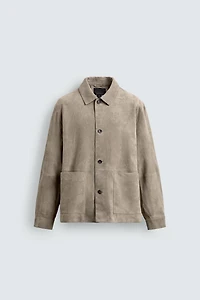 VESTE EN CUIR DAIM