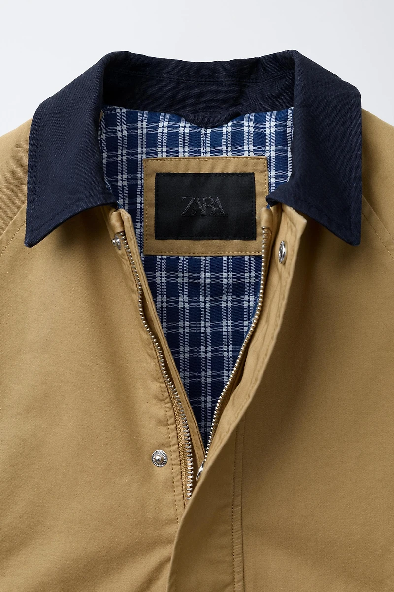 CONTRAST COLLAR JACKET
