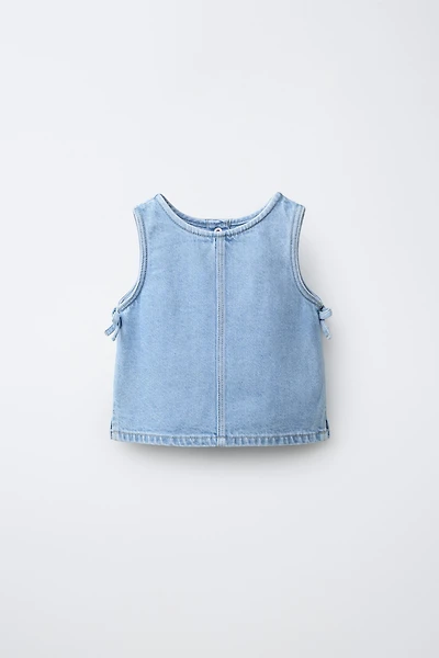 BOW DENIM TOP