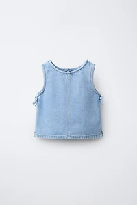 BOW DENIM TOP
