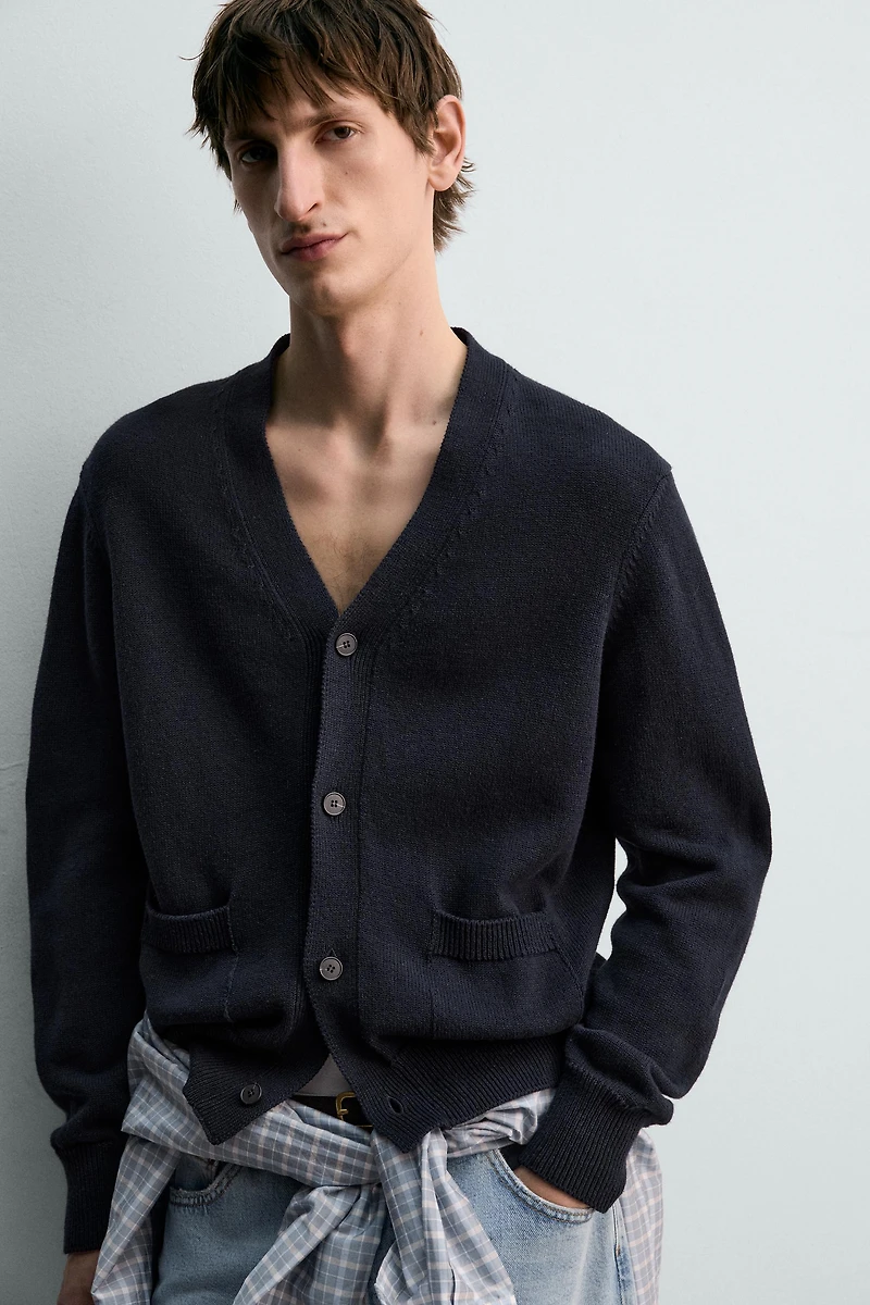 COTTON - LINEN CARDIGAN