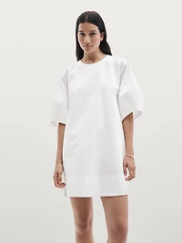 100% cotton short poplin dress