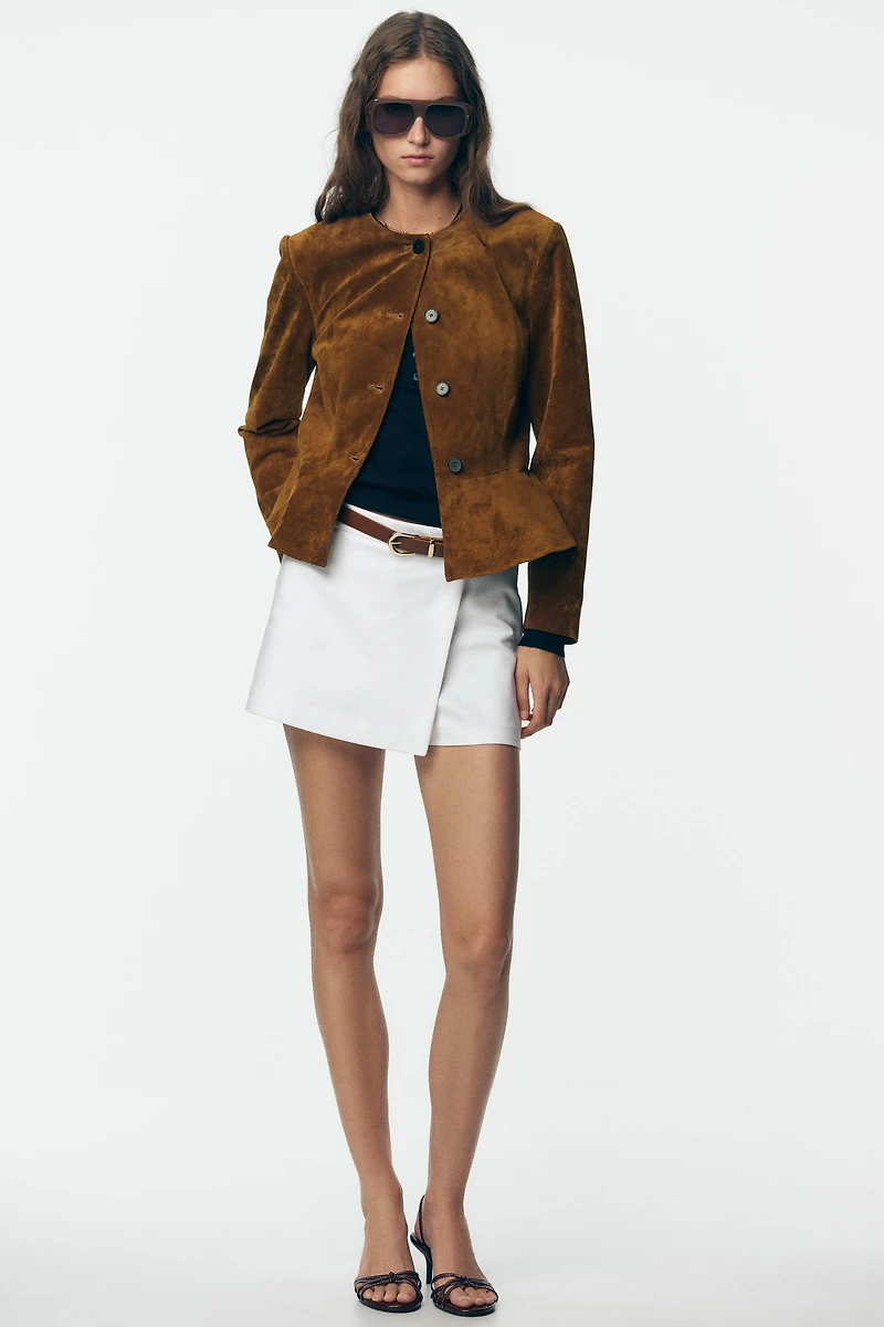 JUPE-CULOTTE CROISÉE CEINTURE