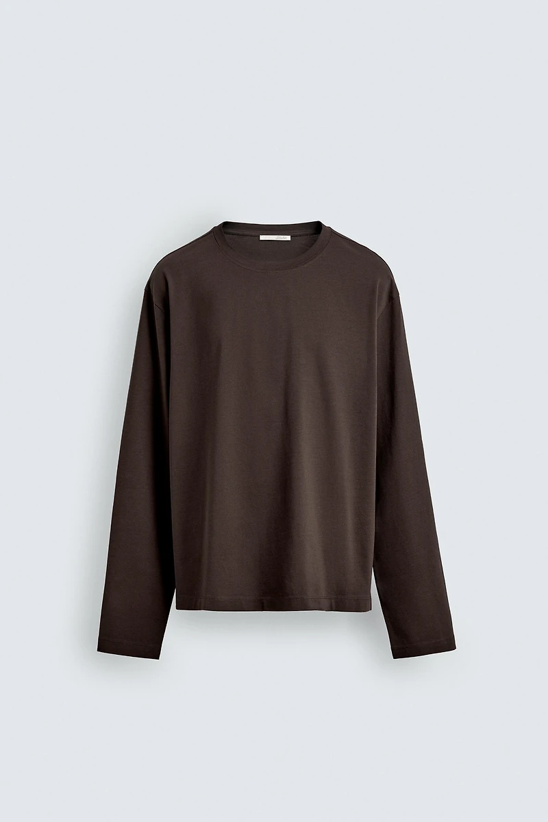 MERCERIZED LONG SLEEVE T-SHIRT