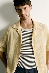 REGULAR FIT STRIPED JACQUARD SHIRT