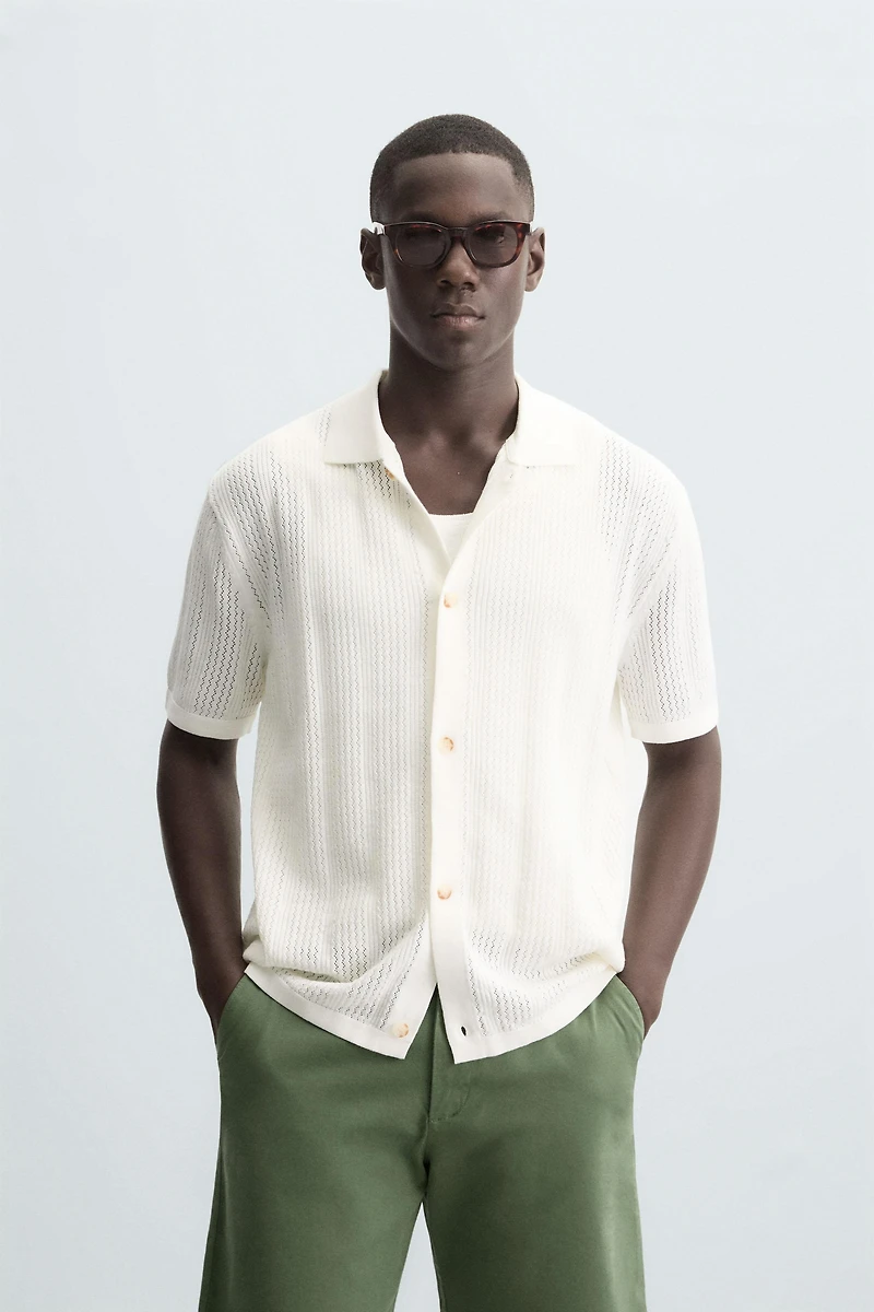 OPEN KNIT SHIRT