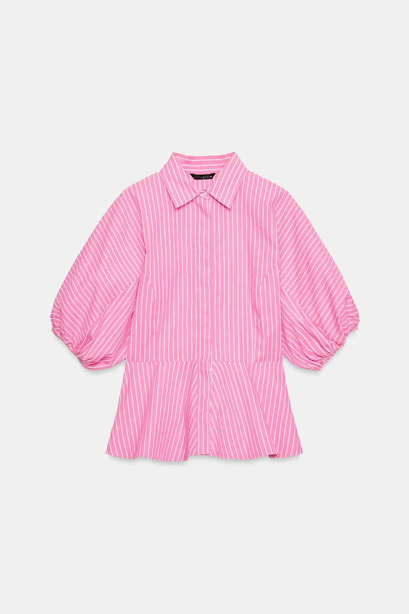 STRIPED POPLIN SHIRT