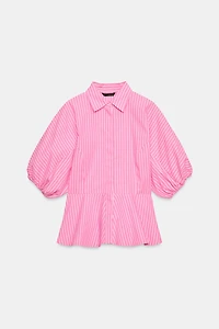 STRIPED POPLIN SHIRT