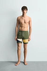 MAILLOT DE BAIN LONG COULEUR BLOCK