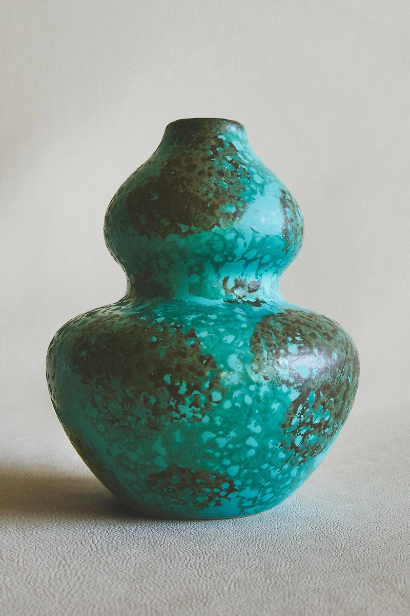 DOUBLE BODY STONEWARE VASE