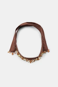 FABRIC BEADED CHOKER