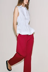 PLEATED SLEEVELESS SHIRT ZW COLLECTION