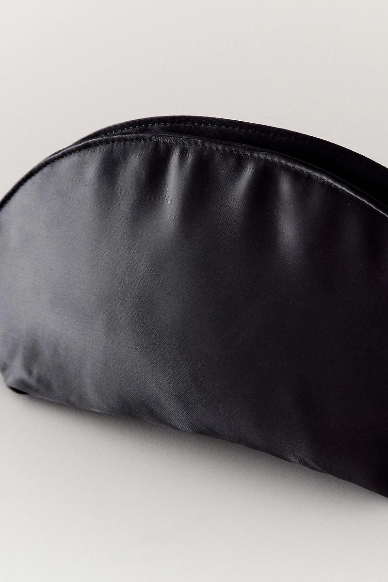 CRESCENT SATEEN MAKEUP BAG