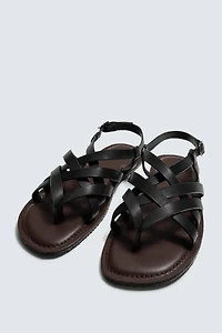 SANDALES EN CUIR À BRIDES