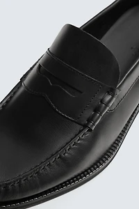 LEATHER PENNY LOAFERS
