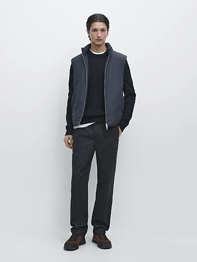 Cotton blend jogger fit trousers